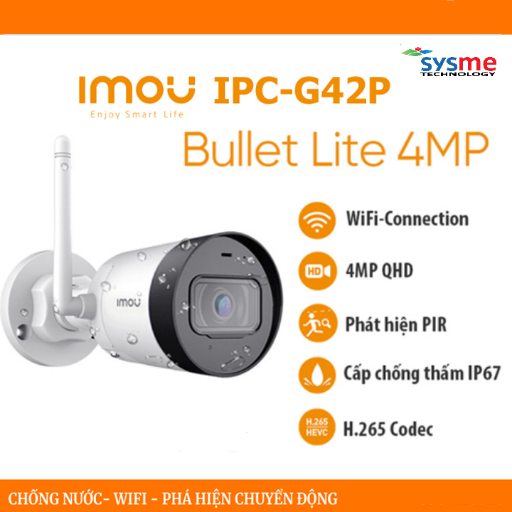 Camera ngoài trời imou Bullet Lite IPC-G42P 4.0 Megapixel