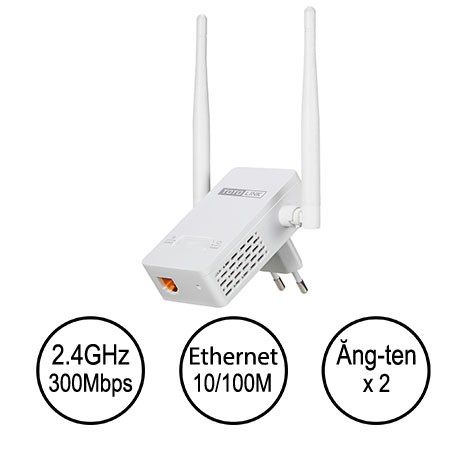 Bộ mở rộng sóng Wifi TOTOLINK EX200 (300Mbps/2Anten ngoài)